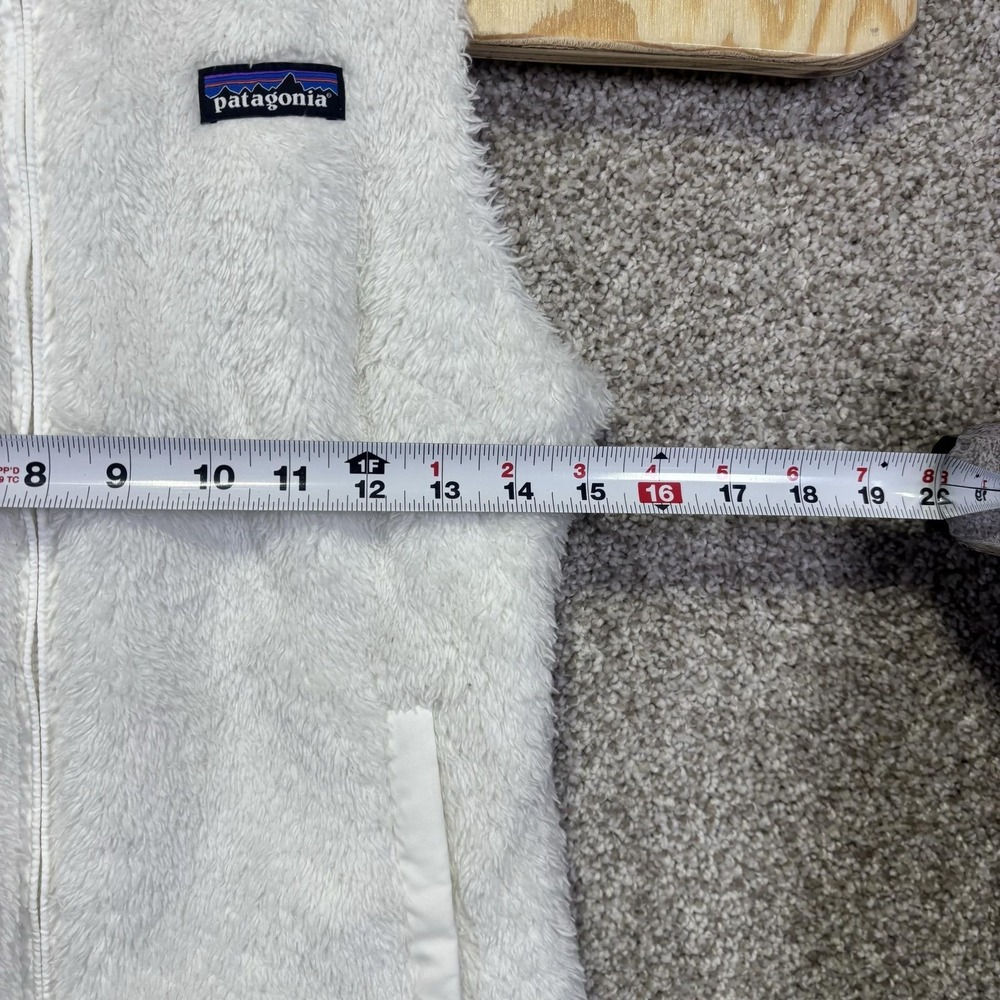 Patagonia Los Gatos Vest Womens XS White Sherpa Fleece Full Zip Lined Warm - Picture 5 of 7